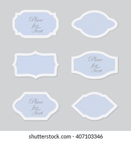 Set of stylish , volumetric framework for the placement of text , invitation , photo . Vector illustration.
