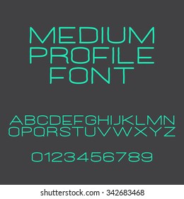 set of stylized, alphabet letters and digits isolated on gray background. vector contemporary, bold font type