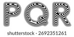 Set of stylized alphabet with smooth reflective lines creates illusion of perfectly polished surface. Letters shaped by soft continuous lines follow the gentle curvature like liquid reflection. Vector