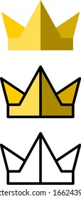 Set of Stylized Crowns. Vector Image.