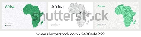A set of stylized maps of Africa