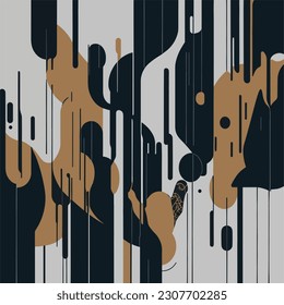 Conjunto de plantillas estilizadas con formas abstractas orgánicas. Fondo pastel de estilo minimalista. Ilustración vectorial contemporánea
