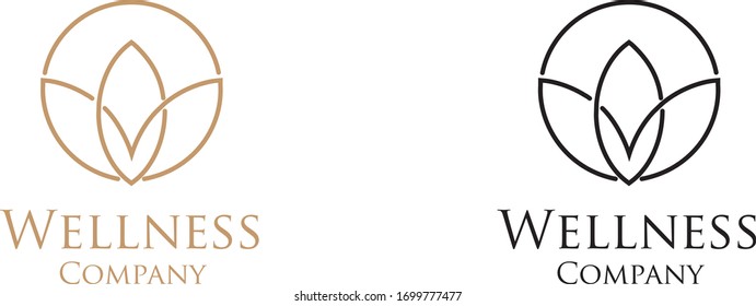 A Set Of Stylized Wellness Spa Logo