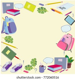 a set of subjects for education and recreation, for the school office and home
