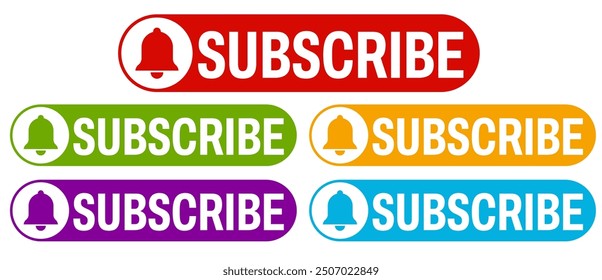 	
set subscribe labels icon. membership sign design template vector illustration