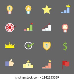 set of success icon vector design