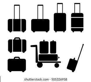 Set of suitcase icon