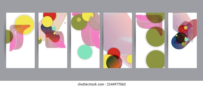 Set Summer Abstract set summer background universal art web header template. Collage made Vector design Eps 10
