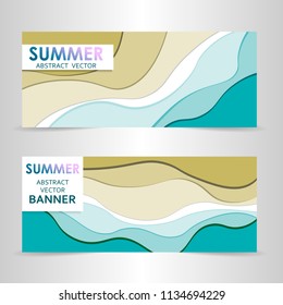 The set of summer banners 