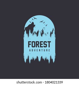 Set of summer camping outdoor adventure and mountain badge logo, emblem, label design