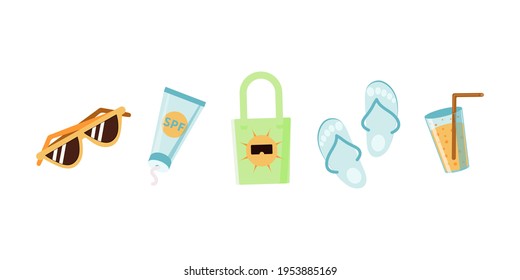 Set of summer clothes for the beach