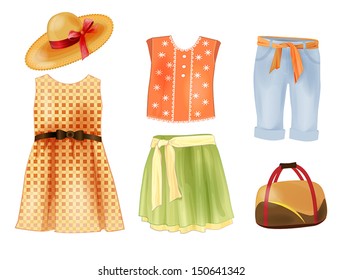 set of summer clothes for girls