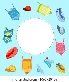 set summer clothes, swimsuits

