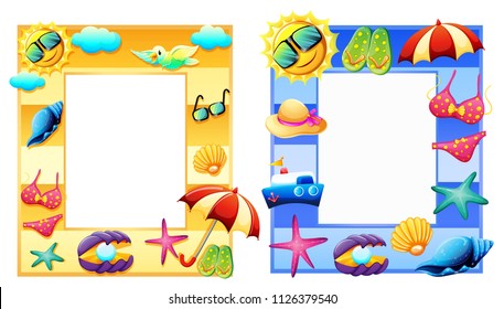 A Set Summer Element Frame illustration