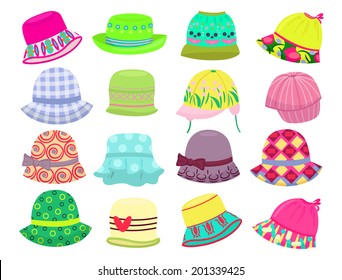 young girls sun hats