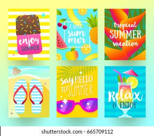 summer layout design greeting card cover のベクター画像素材