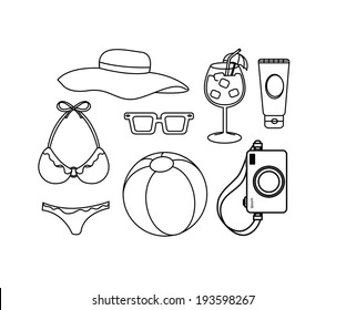 Set of summer icon