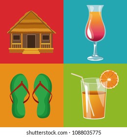 Set of summer icons