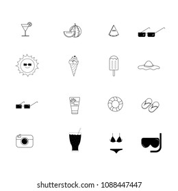 set of summer icons
