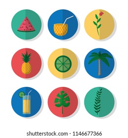 Set of summer icons