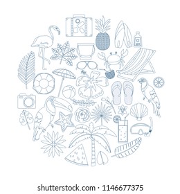 Set of summer icons