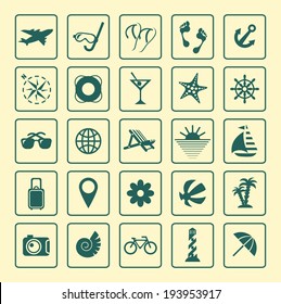 set of summer icons