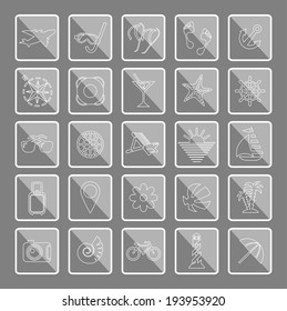 set of summer icons