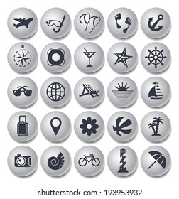 set of summer icons