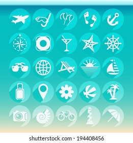 set of summer icons