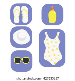 Set of summer icons