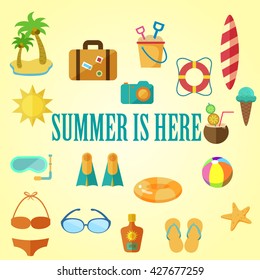 Set of summer icons