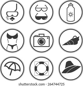Set of summer icons / logos