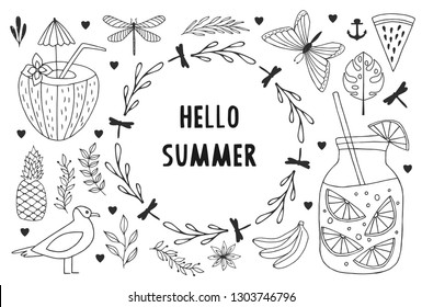 Set of summer illustrations