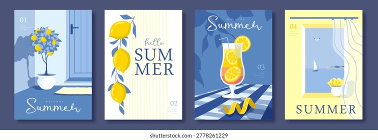 Conjunto carteles italianos verano