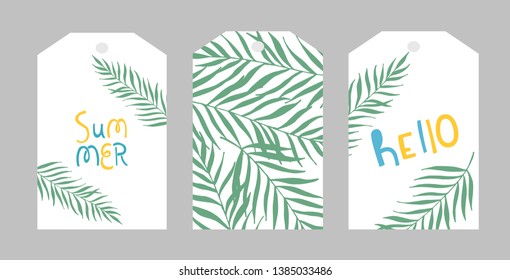 Set of summer labels with hand drawn elements.Fresh healthy food tropical collection, badges or labels vector template.Big set of summer hand drawn tags,cards,poster,banner for holiday,beach vacation.