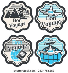 set of summer labels stickers travel vacation adventures for travel agencies