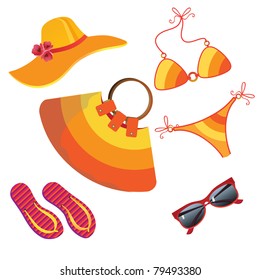 Set for summer recreation for women.