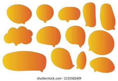 Establezca burbujas de habla de verano en el fondo blanco. caja de chat o chat vector cuadrado y doodle mensaje o icono de comunicación Nube hablando por historietas y diálogo de mensajes mínimo