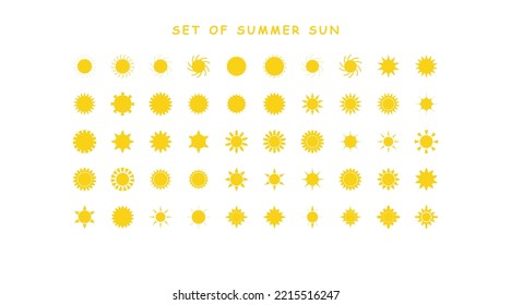 atardecer de sol de verano. ilustración de conjunto