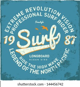 Set of Summer | Surfing Design | Tropical vector set |Hand drawing silhouette | T-shirt Printing | Badge Applique Label