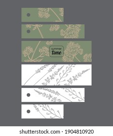 set summer time on green and white background:
six tags-lanes with a grass pattern