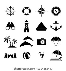 Set of summer vacation icons