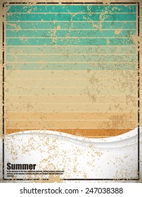 Set of Summer vintage, vector illustration