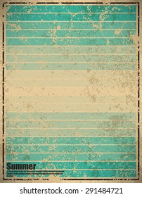 Set of Summer vintage, vector illustration