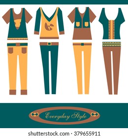 Set of summer women's clothes