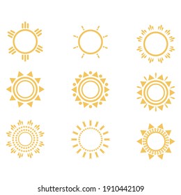 Set aus Sun Collection, Icon Illustrator