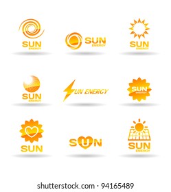 Set Of Sun Energy Icons.