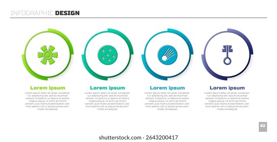 Definir Sol, Lua cheia, Cometa e velha chave mágica. Modelo de infográfico comercial. Vetor