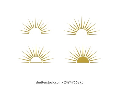 Set of sun icon design