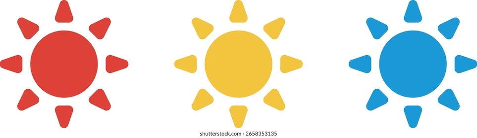 Illustrationen für Sonnensymbole